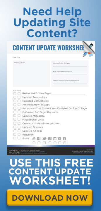 Need Help Updating Site Content? USE THIS FREE CONTENT UPDATE WORKSHEET! Download now