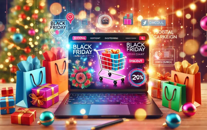 screenshot of computer showing features of black friday and cyber monday deals